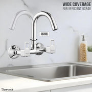 Cubo Wall-mount Kitchen Sink Mixer Tap with Swivel Spout - by Specule